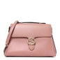Dollar Calfskin Medium Interlocking G Top Handle Shoulder Bag Soft Pink