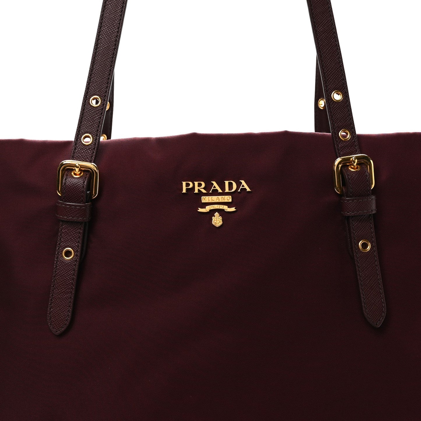 Tessuto Nylon Saffiano Tote Granato