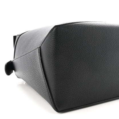 Grained Calfskin Large Puzzle Bag Black