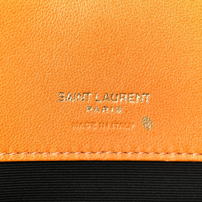 Lambskin Chevron Quilted Small Loulou Bag Sunflower