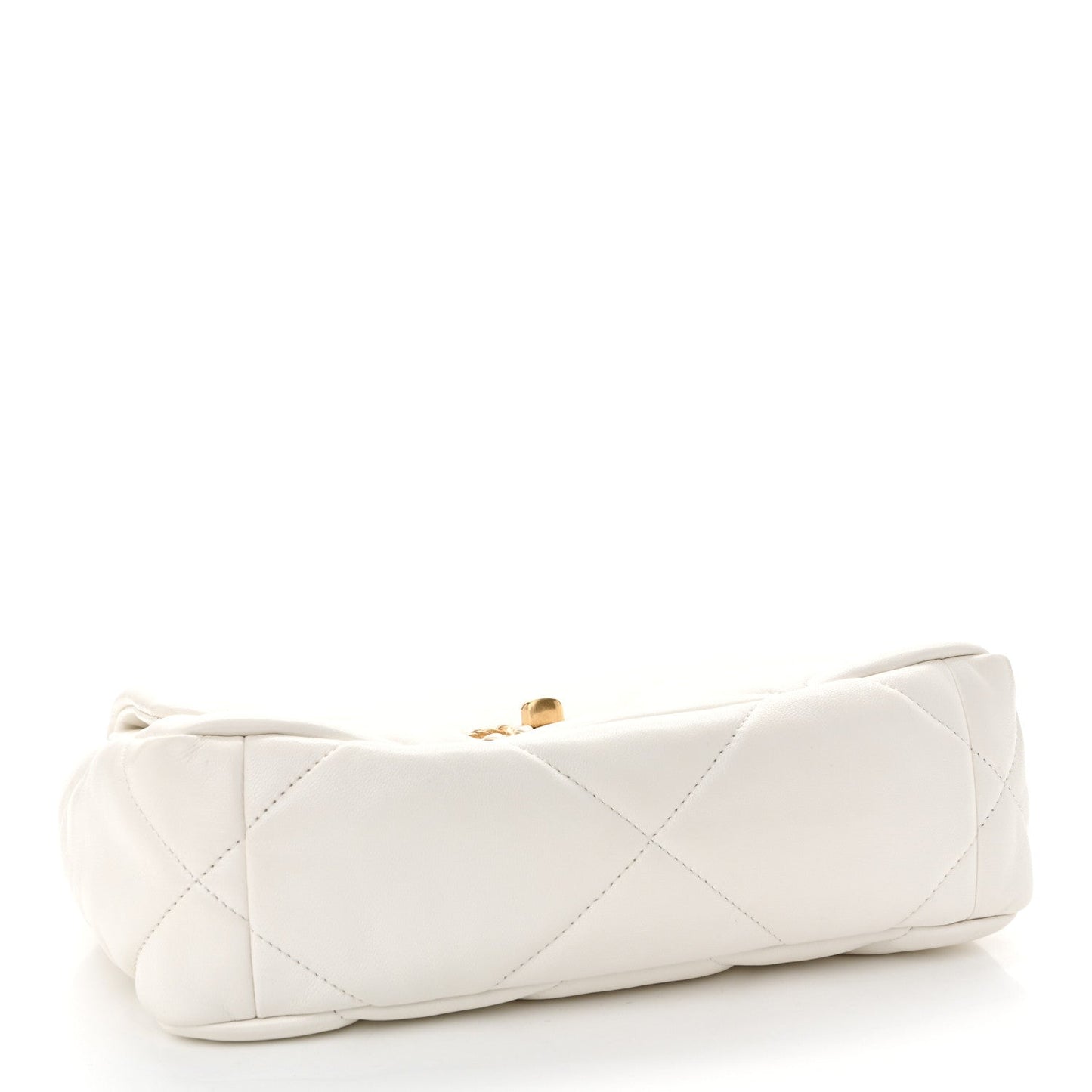 Lambskin Quilted Medium Chanel 19 Flap White