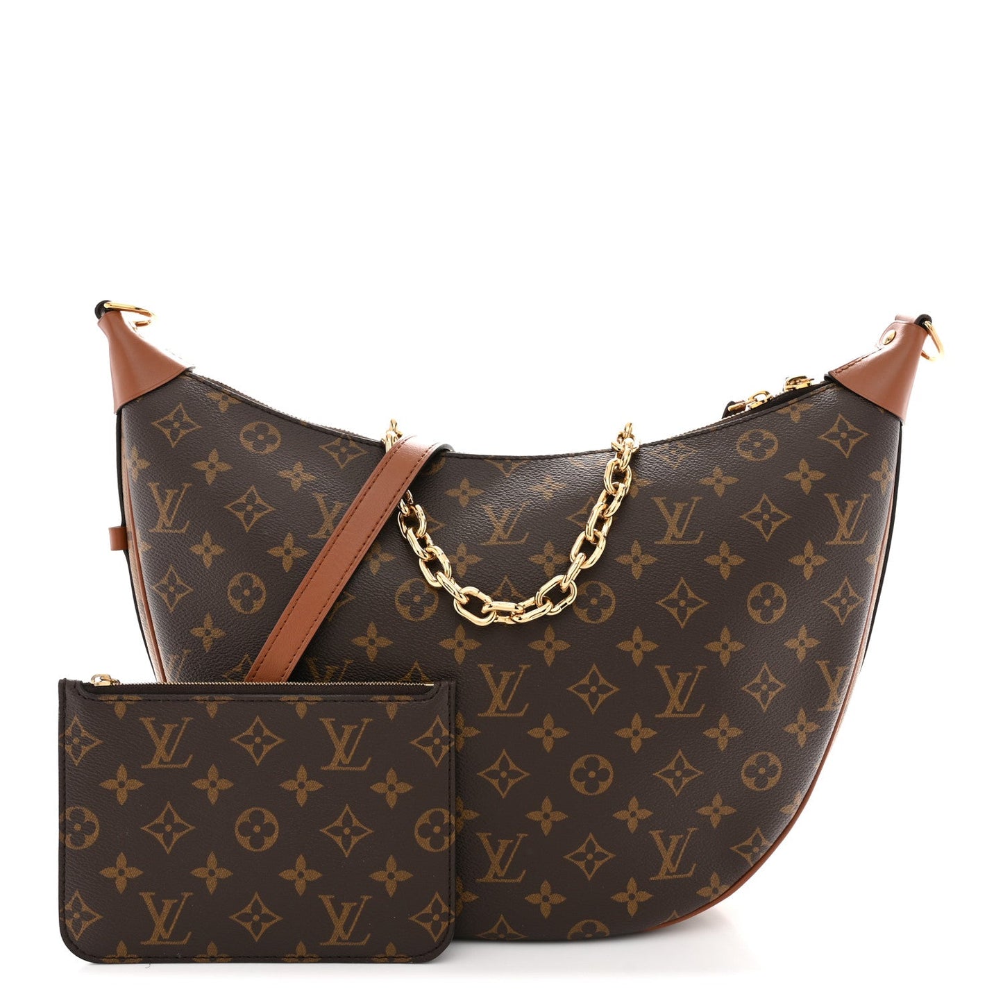 Reverse Monogram Loop Hobo