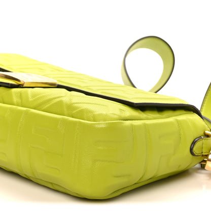 Nappa FF 1974 Embossed Baguette Wasabi