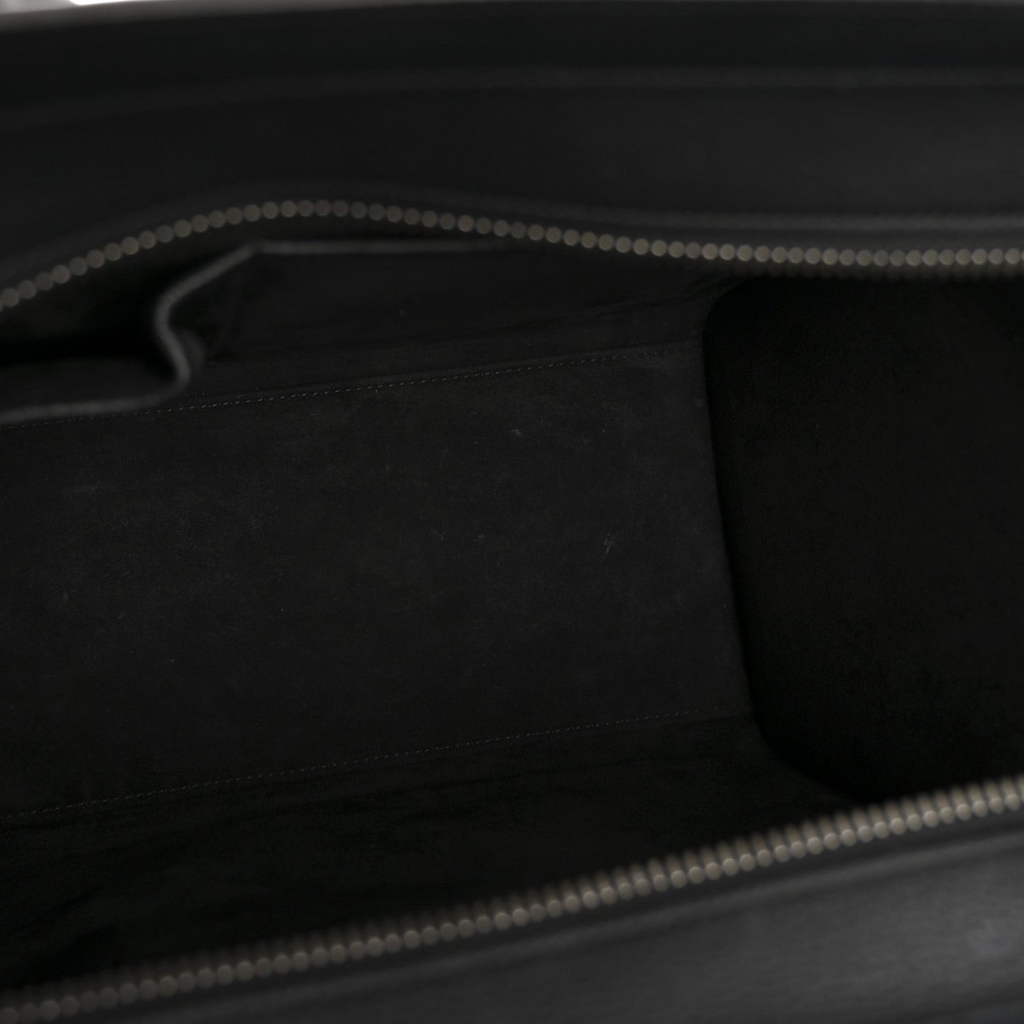 Drummed Calfskin Micro Luggage Black