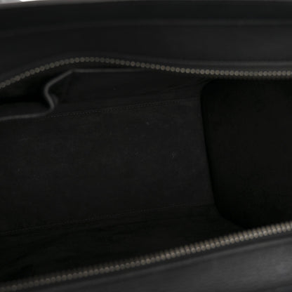 Drummed Calfskin Micro Luggage Black