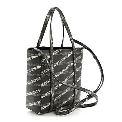 Coated Canvas Losange Monogram XXS Tote Black Grey