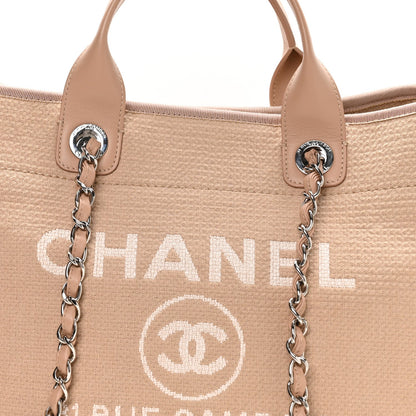 Mixed Fibers Medium Deauville Tote Beige