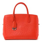 Ostrich Large Open Bar Tote Orange
