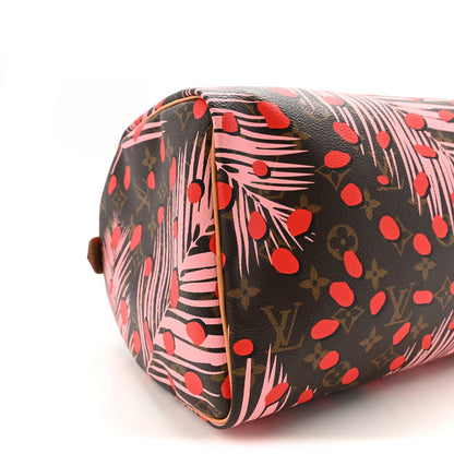 Monogram Jungle Dots Speedy 30 Sugar Pink Poppy
