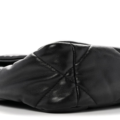 Goatskin Quilted Medium Chanel 19 Flap Black