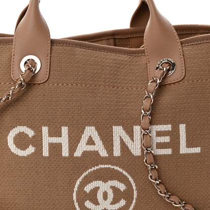 Mixed Fibers Small Deauville Tote Dark Beige