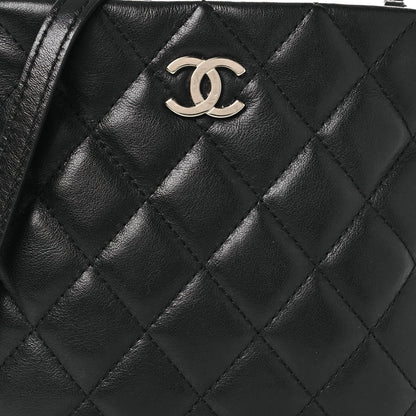 Calfskin Quilted Crossbody Bag Black