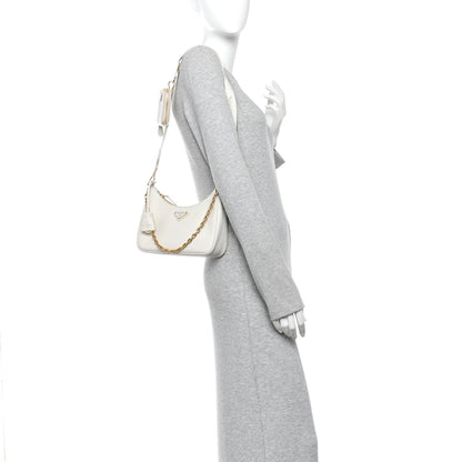 Saffiano Re-Edition 2005 Shoulder Bag White