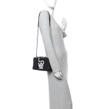 Canvas Printed Small Love Lola Bag Black