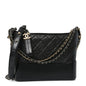Aged Calfskin Quilted New Medium Gabrielle Hobo Black