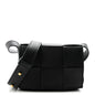 Lambskin Maxi Intrecciato Extra Mini Cassette Crossbody Bag Black