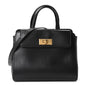 Shiny Box Calfskin Small Money Tote Black