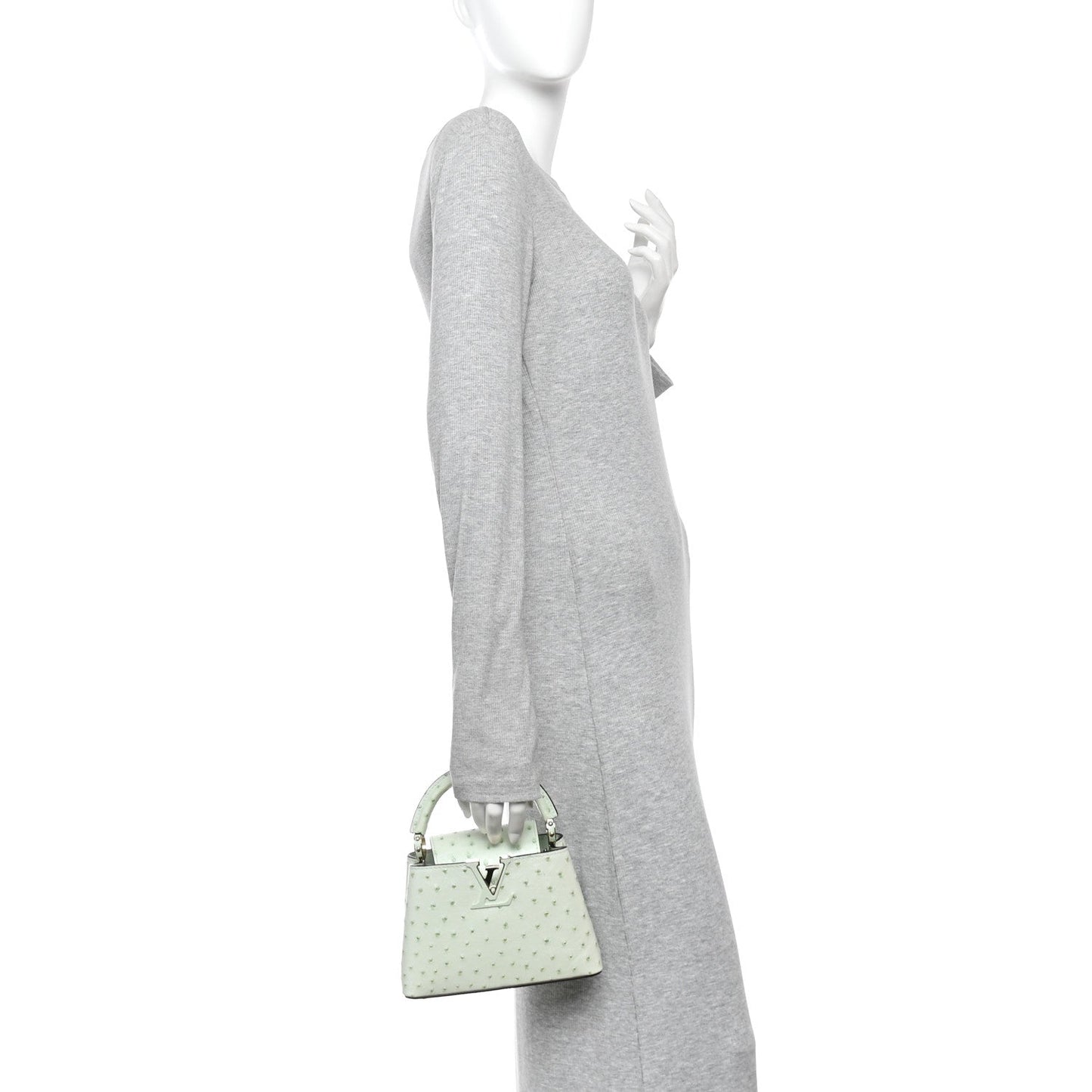 Ostrich Capucines Mini Vert Celadon