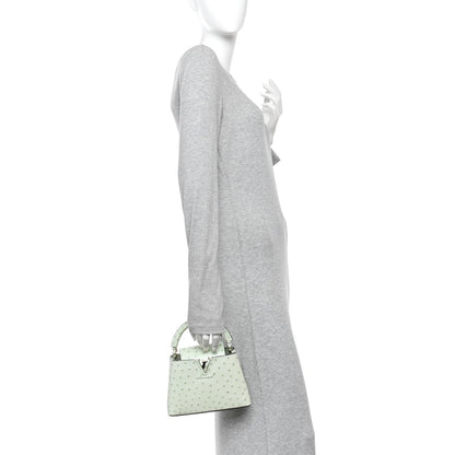 Ostrich Capucines Mini Vert Celadon