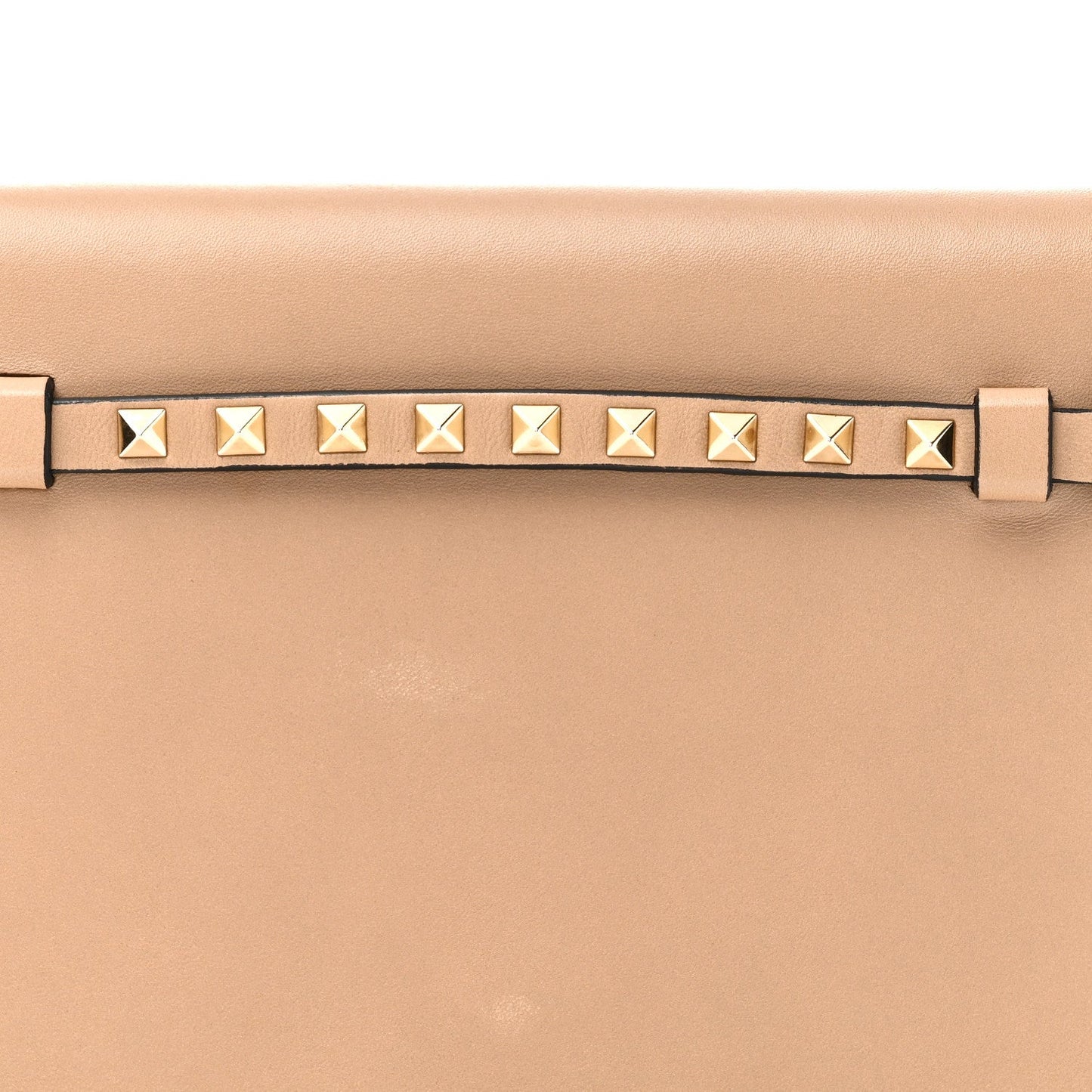 Nappa Rockstud Wristlet Clutch Alpaca