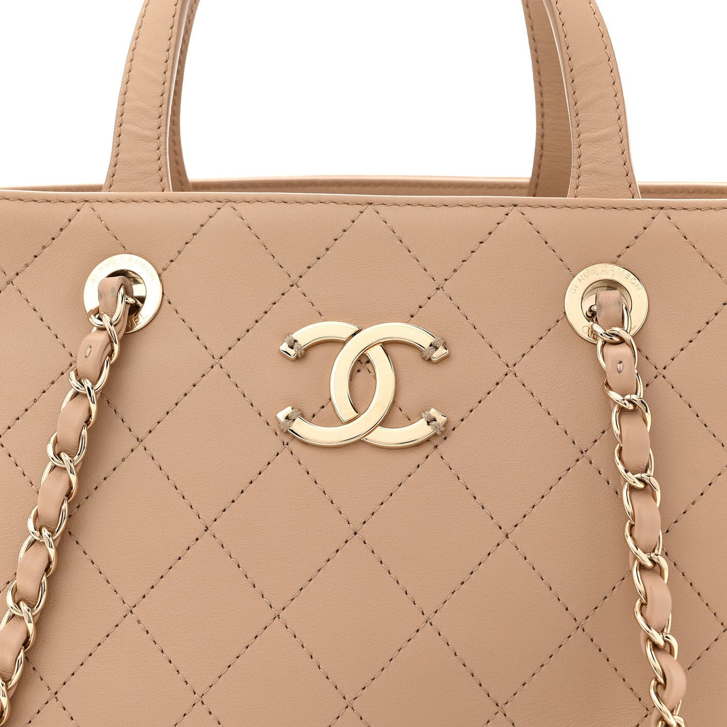 Calfskin Large Serial Shopper Tote Beige