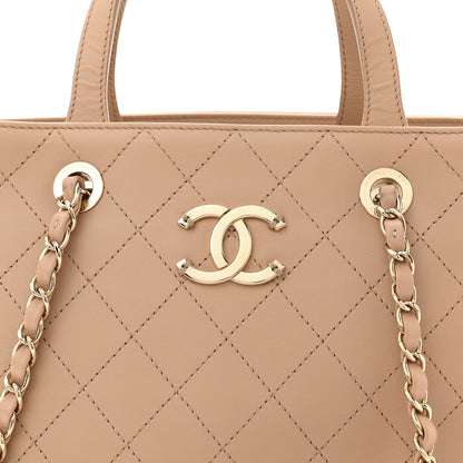 Calfskin Large Serial Shopper Tote Beige