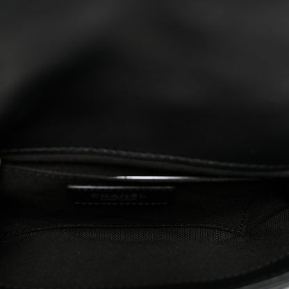 Calfskin Quilted CC Uniform Flap Belt Bag Black