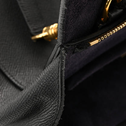 Grained Calfskin Mini Belt Bag Black