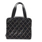 Calfskin Wild Stitch Vertical Top Handle Bag Black
