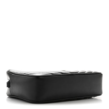 Calfskin Matelasse Monogram Monochrome Lou Camera Bag Black