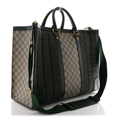 Monogram GG Mignon Textured Dollar Calfskin GG Supreme Monogram Quilted Mini GG Large Tote Bag Green Beige Ebony