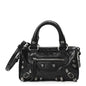 Agneau Arena Crystal Neo Nano Cagole Handbag Black