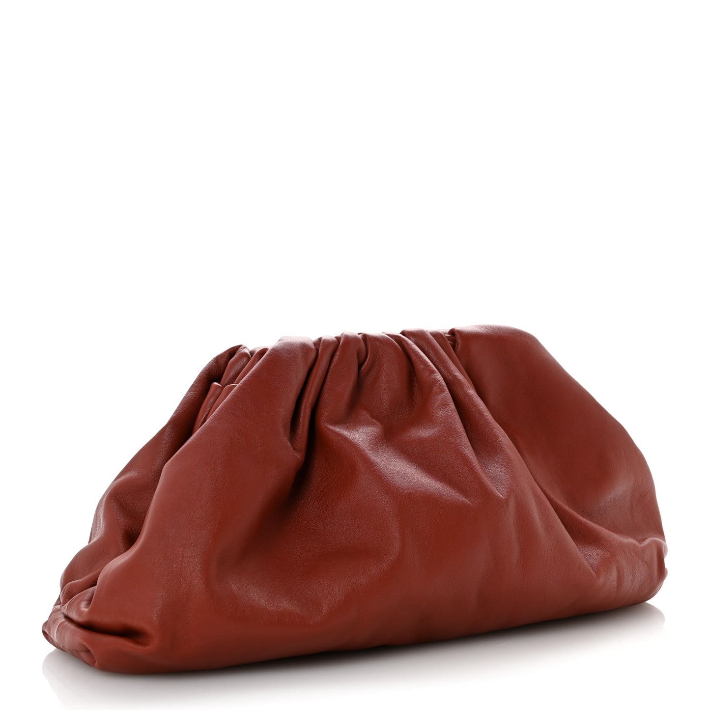 Smooth Butter Calf The Pouch Oversized Clutch Rust