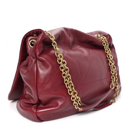 Lambskin Matelasse Monogram Large Jamie 4.3 New Dark Bordeaux