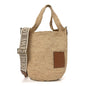 Raffia Mini Slit Tote Bag Natural Tan
