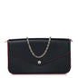 Epi Pochette Felicie Black Hot Pink