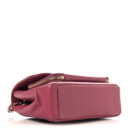 Caviar Quilted Medium Business Affinity Flap Pink