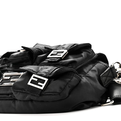 Econyl Cuoio Romano Multipocket Baguette Black