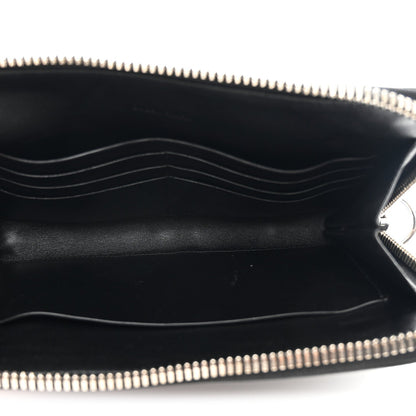 Calfskin Chain Cuff Wristlet Wallet Black