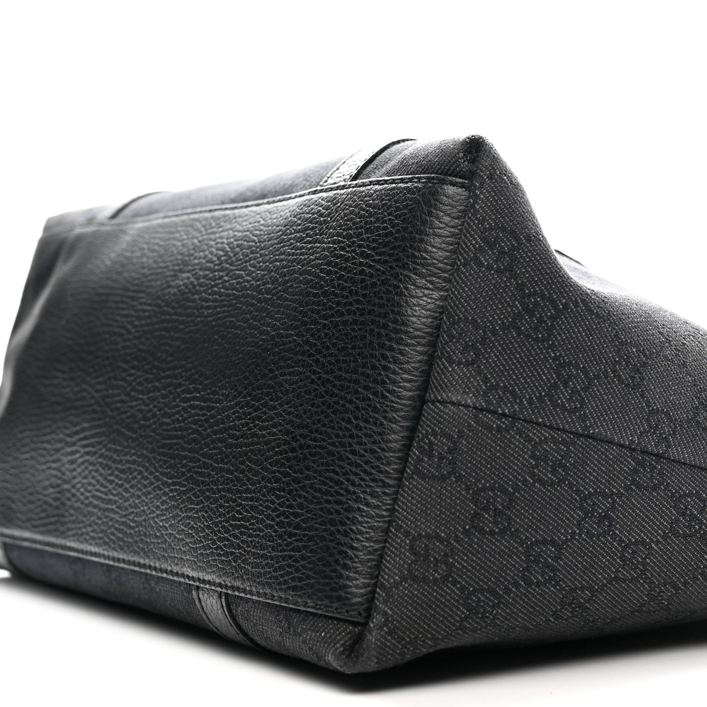 Nylon Monogram Medium GG Charm Dome Satchel Black