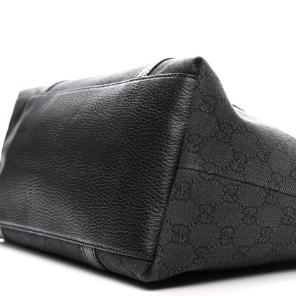 Nylon Monogram Medium GG Charm Dome Satchel Black
