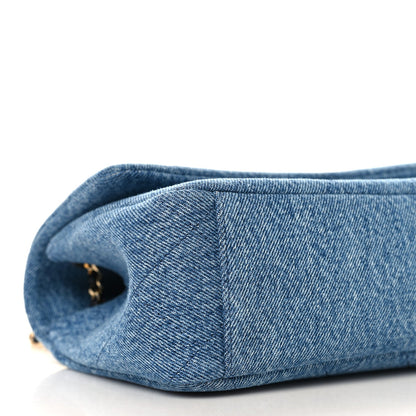 Denim Quilted Eyes On You Flap Blue