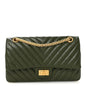 Aged Calfskin Chevron Quilted 2.55 Reissue 225 Flap Green