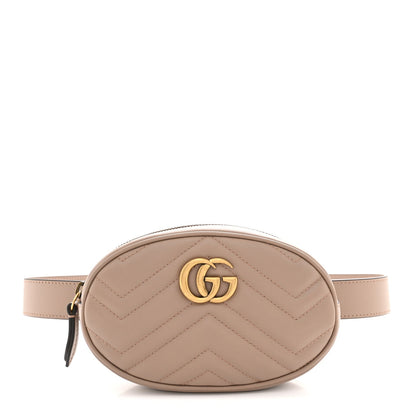 Calfskin Matelasse GG Marmont Belt Bag 85 34 Porcelain Rose