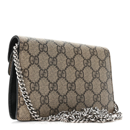 GG Supreme Monogram Super Mini Dionysus Shoulder Bag Black