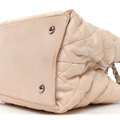 Lambskin Quilted Mini Chain Me Tote Light Beige