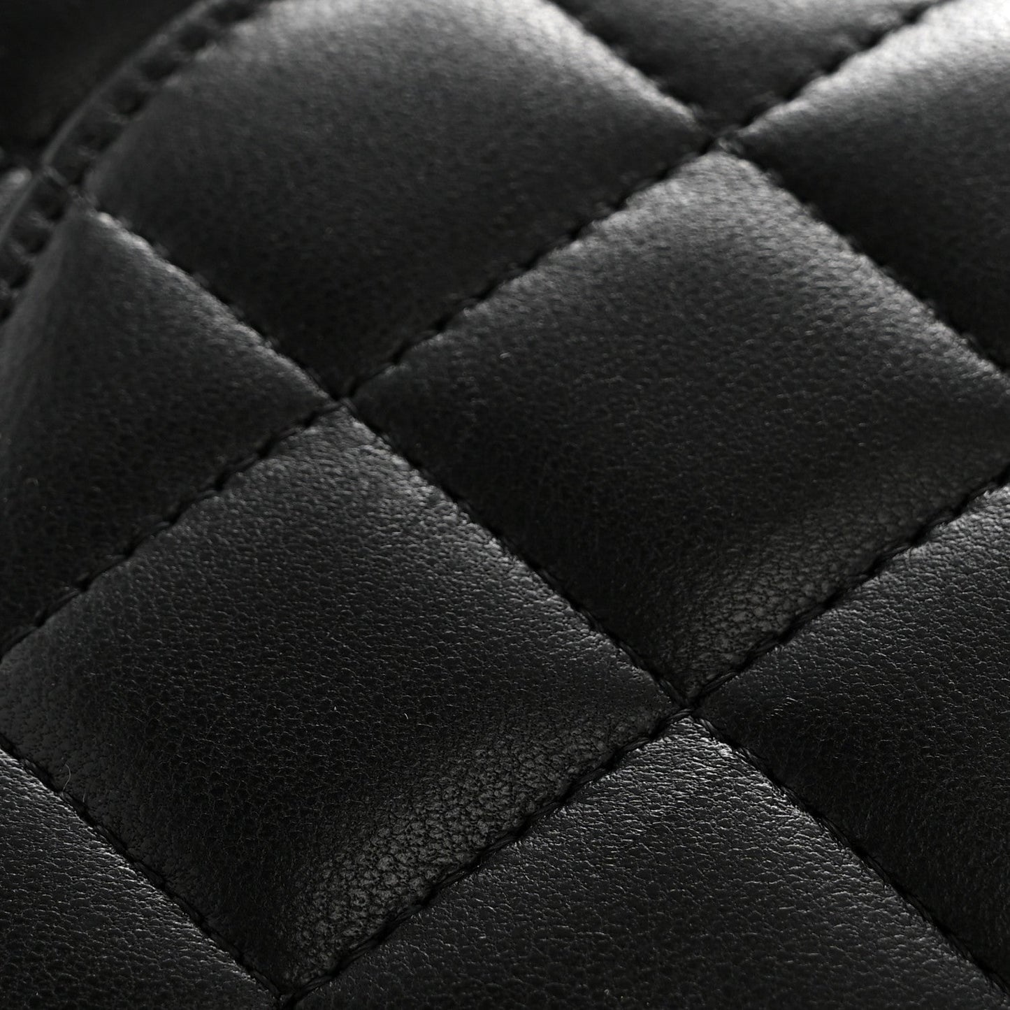 Lambskin Quilted Flap Clutch Black