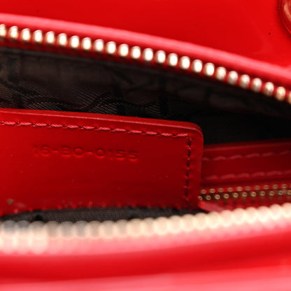 Patent Cannage Medium Lady Dior Red