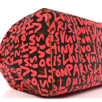 Monogram Graffiti Speedy 30 Fuchsia