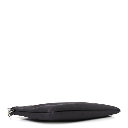 Linen Canvas Rive Gauche Zipped Pouch Black